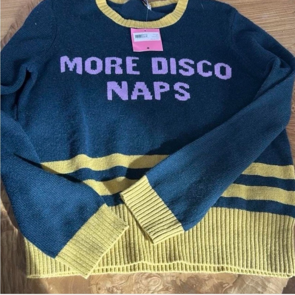 Kate Spade 'More Disco Naps' Sweater NWT Size M